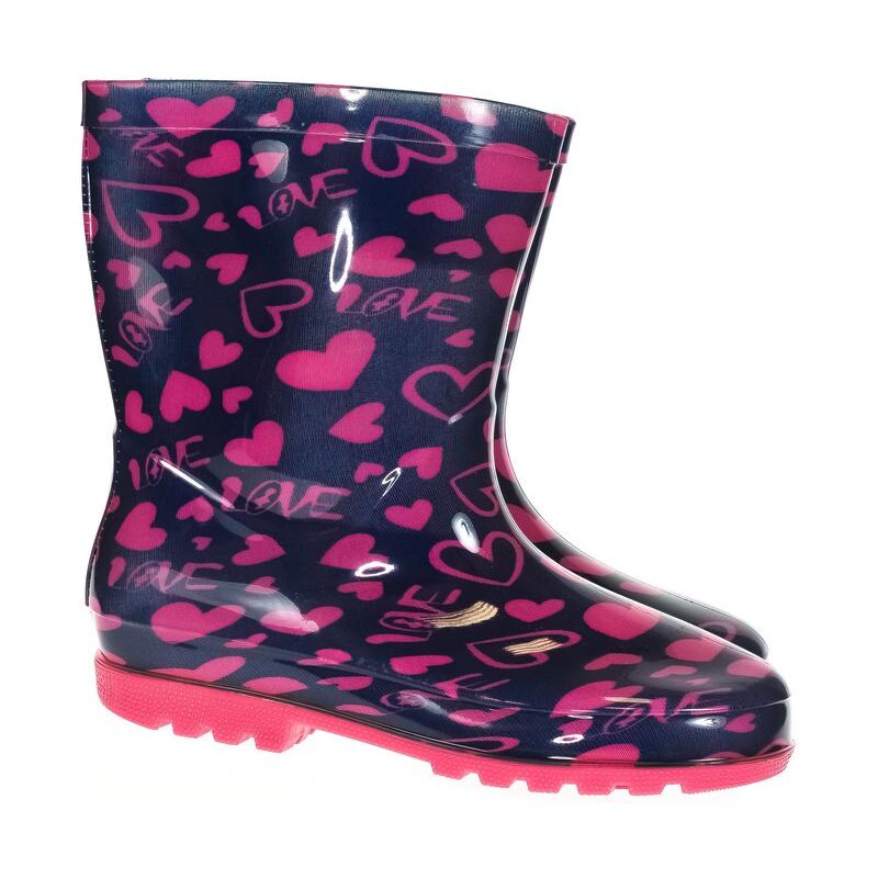 BBS Detské ružové gumáky PINK HEART 18182797