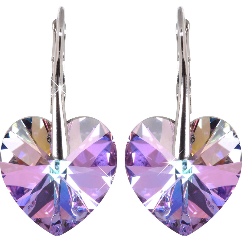 Levien Romantické náušnice Srdce Vitrail Light 66582116