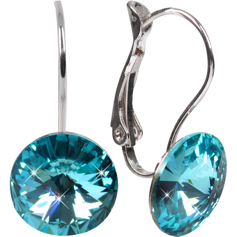 Levien Elegantné náušnice Rivoli Light Turquois 66586407