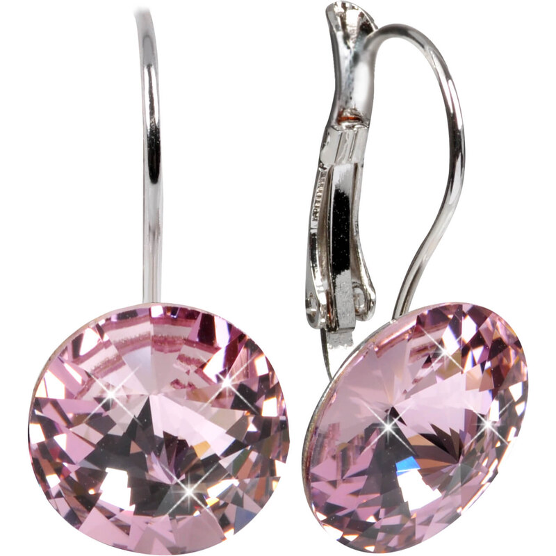 Levien Elegantné náušnice Rivoli Light Amethyst 66592399