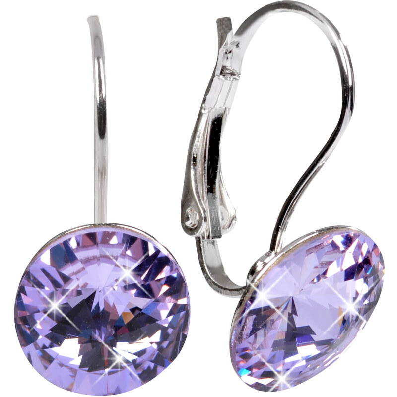 Levien Elegantné náušnice Rivoli Violet 66584974