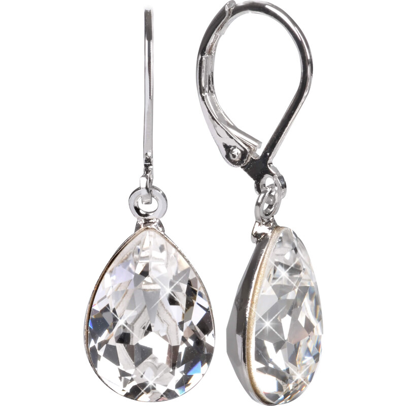 Levien Elegantné náušnice s kryštálmi Pear Crystal 66584326