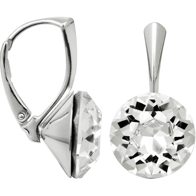 Levien Trblietavé strieborné náušnice Dentelle Crystal 66594286