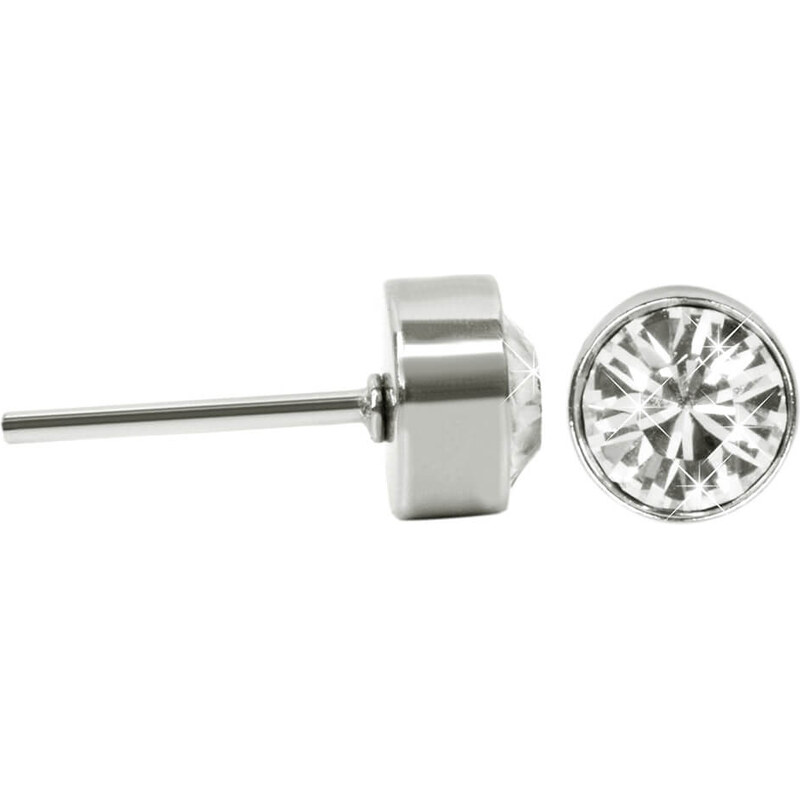 Levien Trblietavé oceľové náušnice kôstky Chaton Crystal 66591607