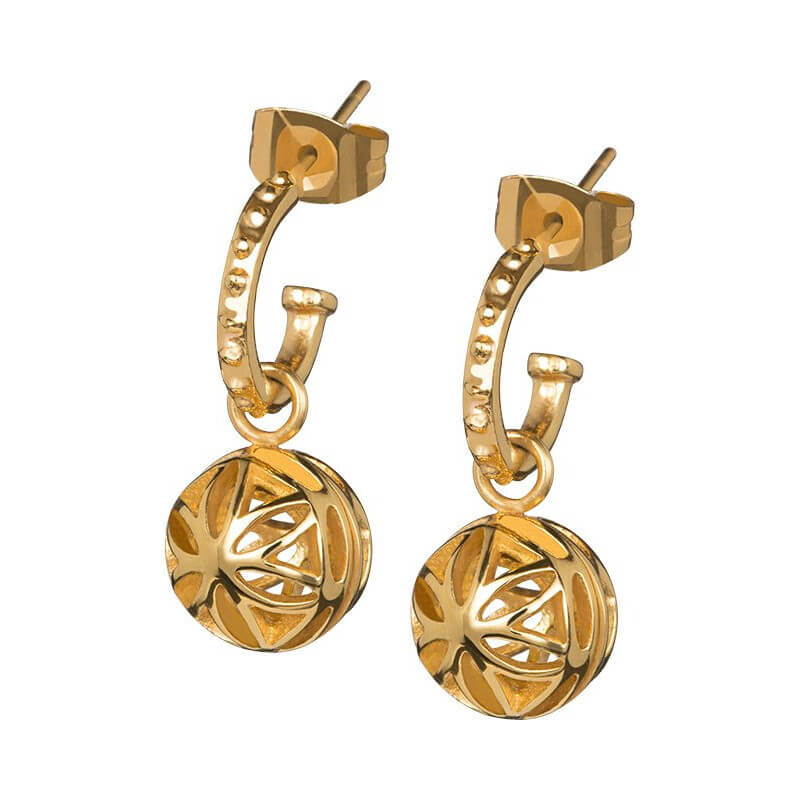 Preciosa Pozlátené oceľové náušnice 2v1 Lotus Pearl 7293Y00 66586408