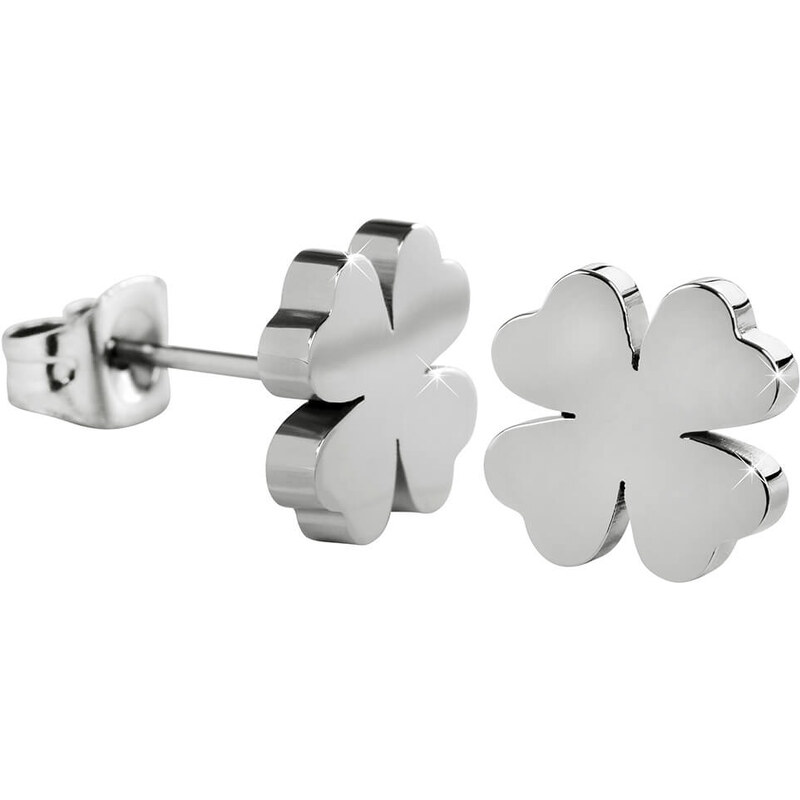 Troli Nežné oceľové náušnice pre šťastie Štvorlístkami KE-001 66593084