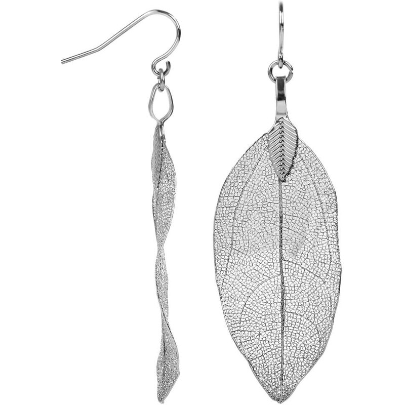 Troli Strieborné náušnice Vavrínové listy Laurel 66584512