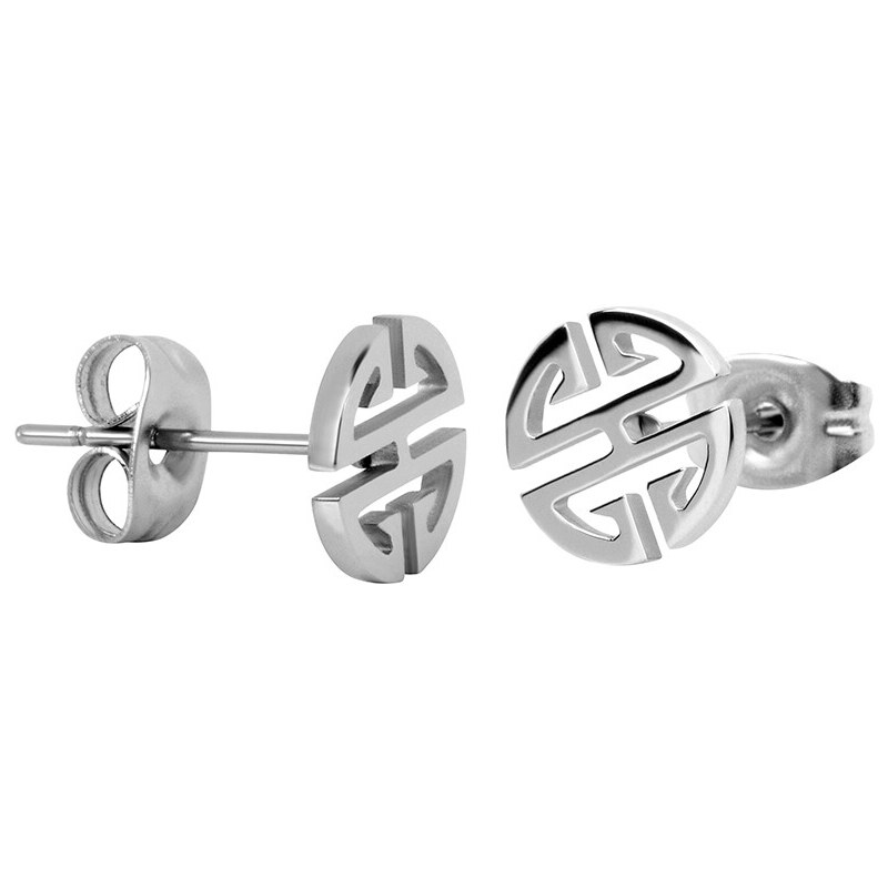 Troli Oceľové náušnice z ocele v tvare ornamentu 66595205