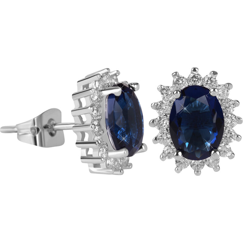 Troli Trblietavé náušnice s modrými kryštálmi 66578732