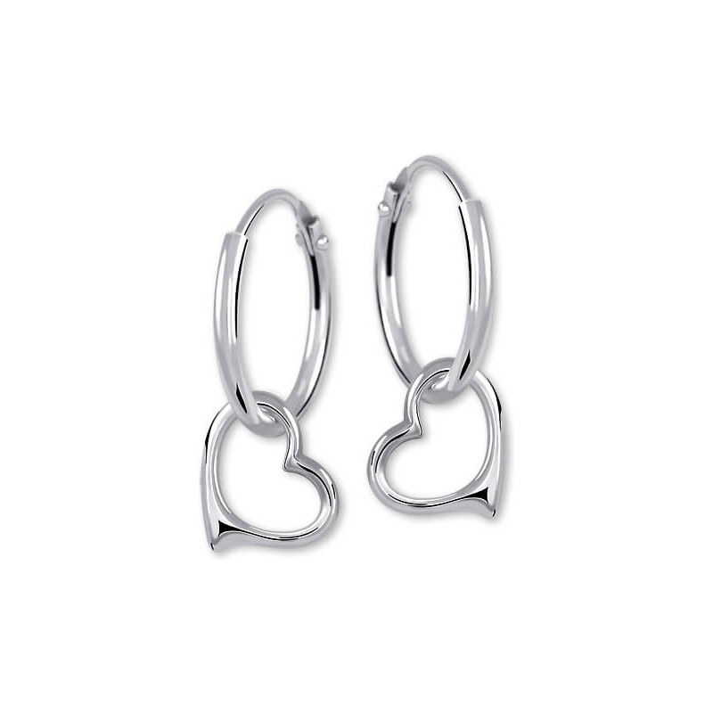 Soliter Strieborné náušnice krúžky so srdiečkami 2v1 431 001 02630 04 66589222