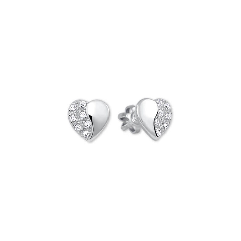 Soliter Zlaté náušnice Srdiečka s kryštálmi 239 001 00878 07 66587022