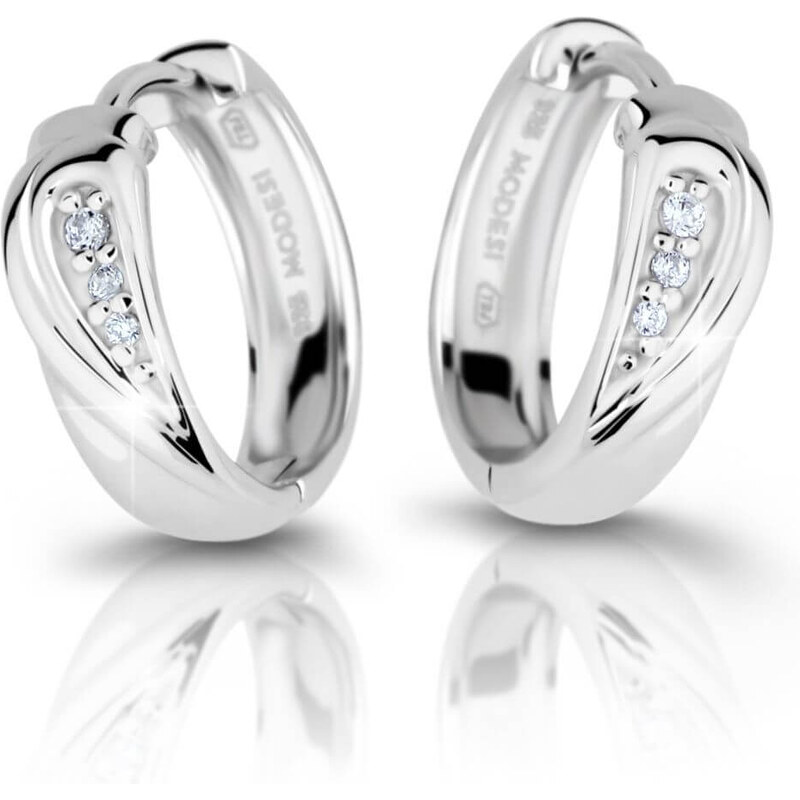 Modesi Módne strieborné náušnice so zirkónmi M26027 66587711