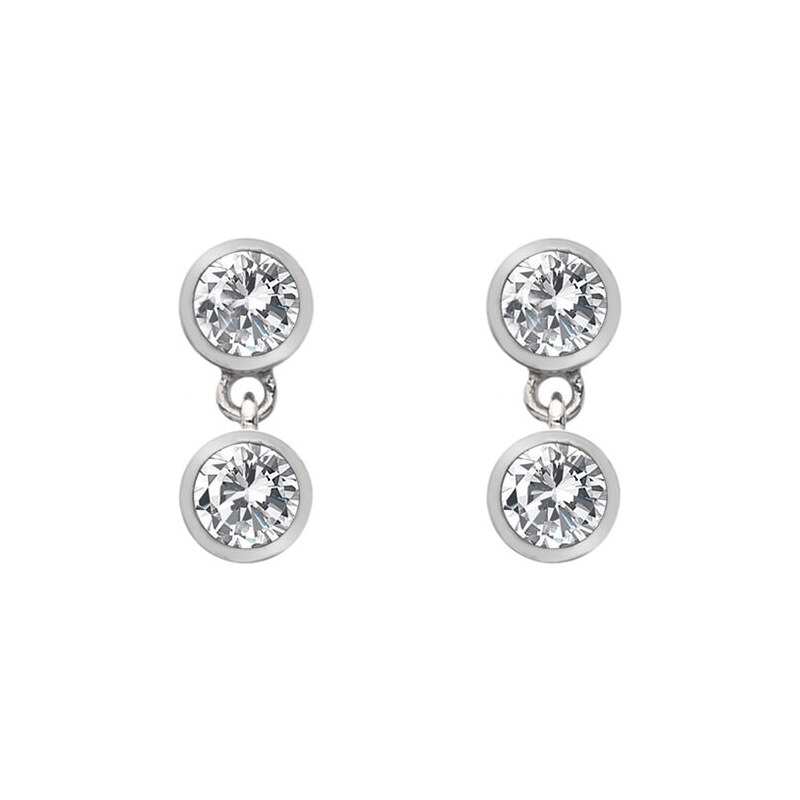 Hot Diamonds Strieborné náušnice s topaz a pravým diamantom Willow 66581007