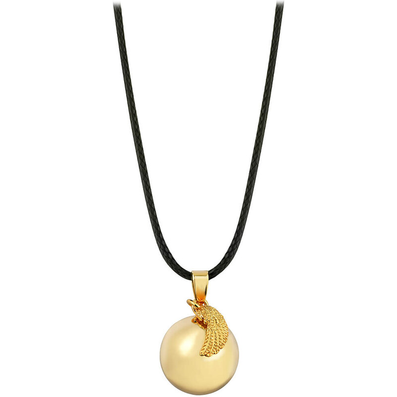 MUMMY BELL Pozlátený náhrdelník Rolnička anjelské krídlo EZ20 66588821