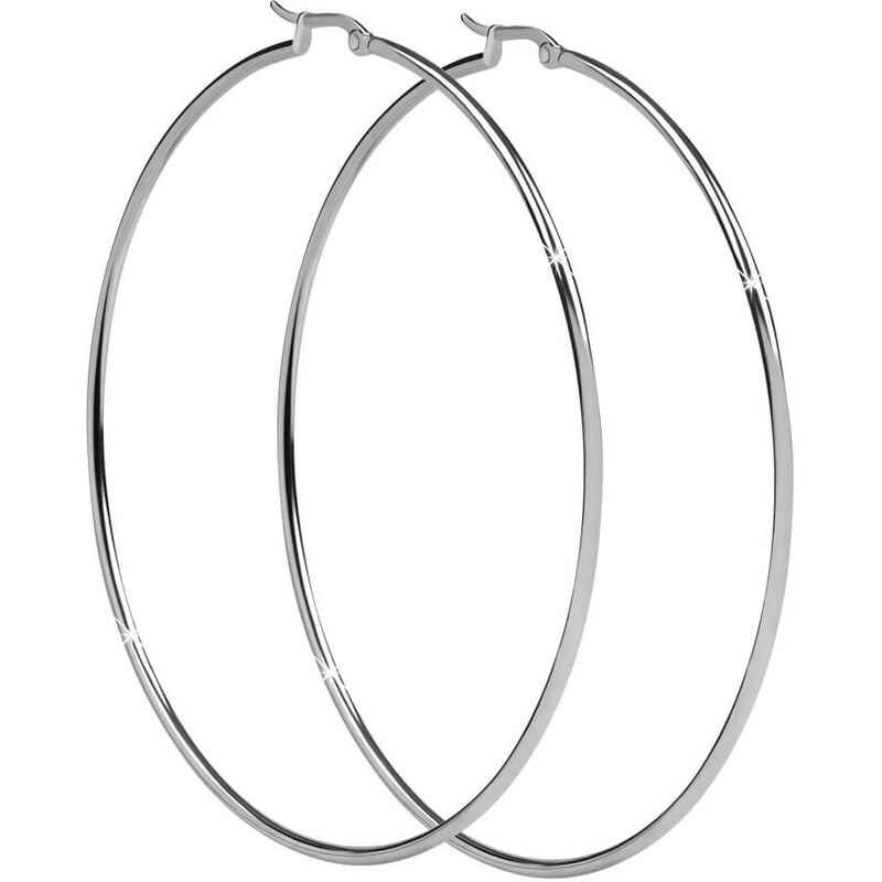 Troli Nadčasové oceľové náušnice kruhy 8 cm 66991440