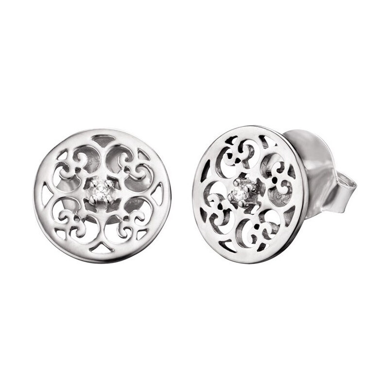 Engelsrufer Strieborné náušnice s ornamentom a zirkónmi ERE-orná-ZI-ST 66585292