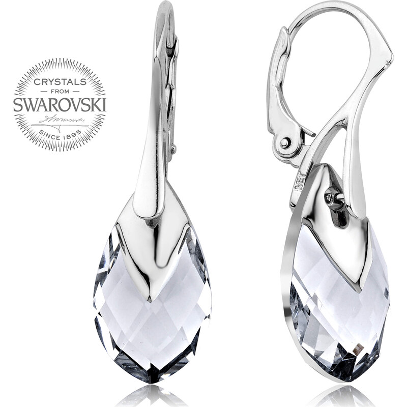 Levien Trblietavé náušnice s čírymi kryštálmi Pear Metcap 66586684