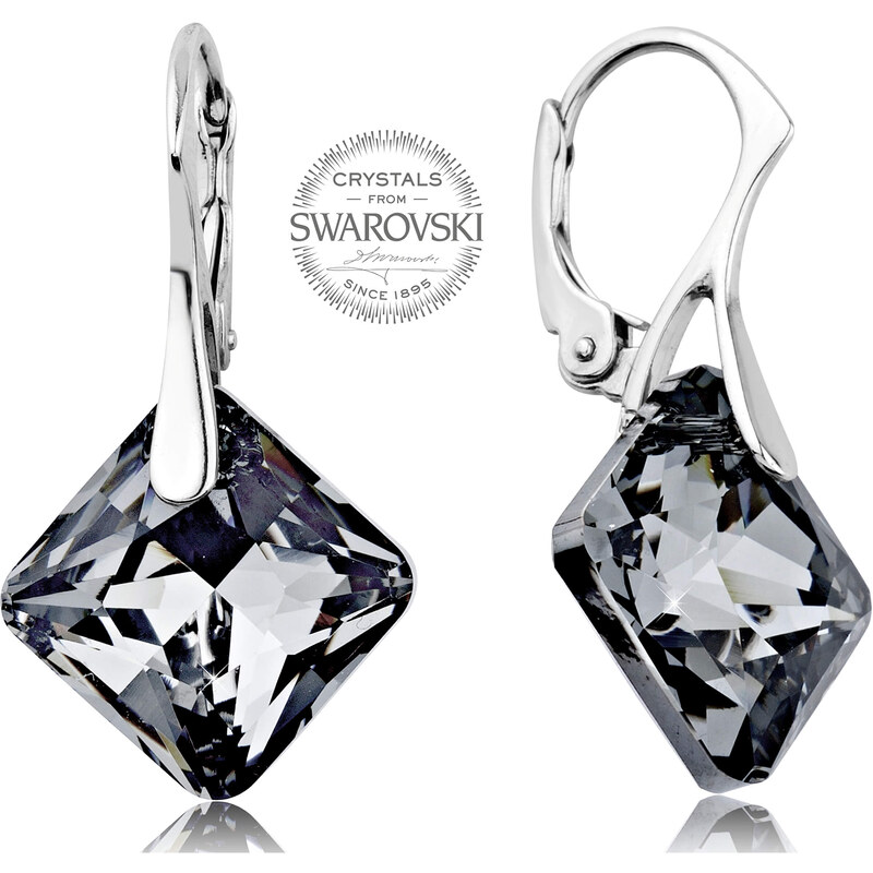 Levien Trblietavé náušnice s tmavými kryštálmi Princess 66588979