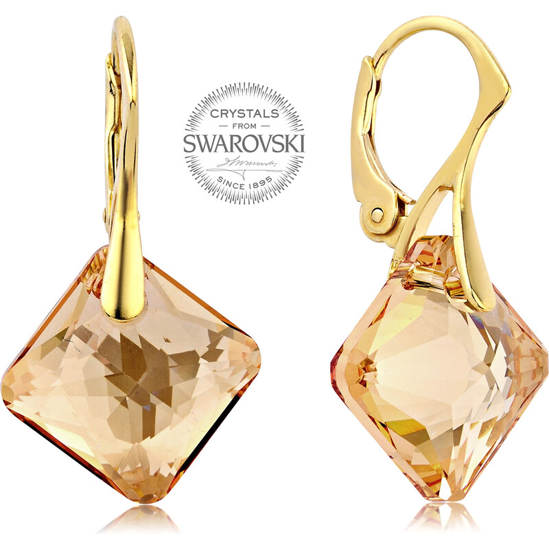 Levien Náušnice so zlatistými kryštály Princess 66595235