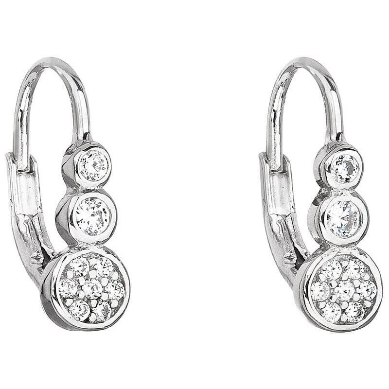 Evolution Group Strieborné náušnice v bielej farbe 11179.1 66586389