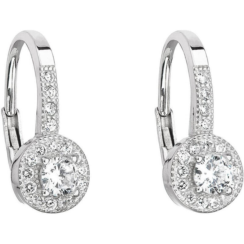 Evolution Group Strieborné náušnice s čírymi zirkónmi 11198.1 66592607