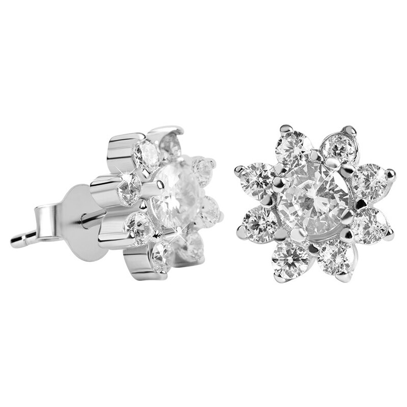 Beneto Strieborné náušnice kvietky nezábudky AGUP1170 66581597