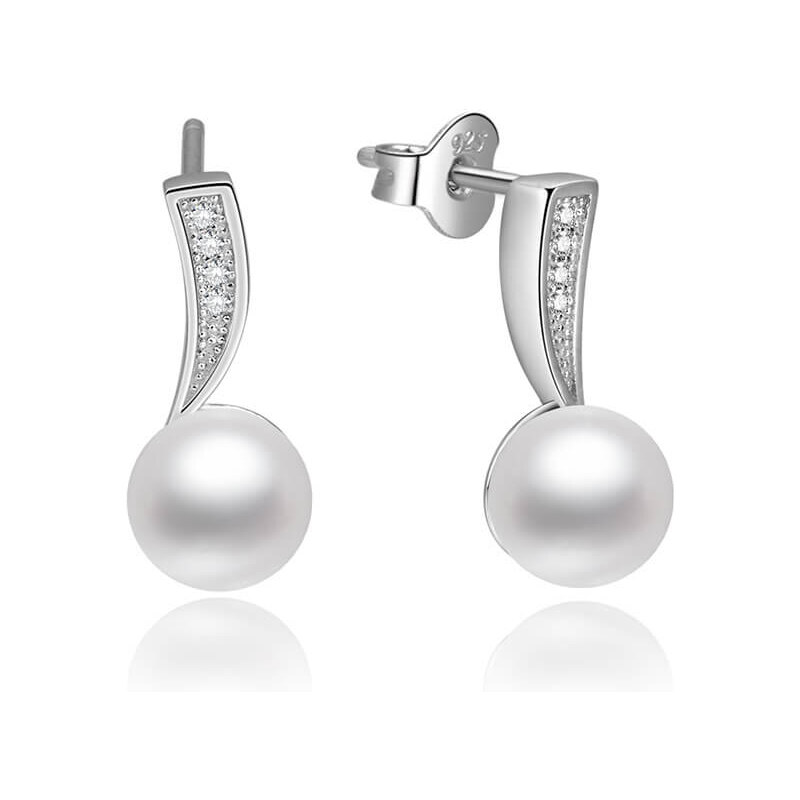 Beneto Strieborné náušnice s pravými perlami AGUP1188 66581076
