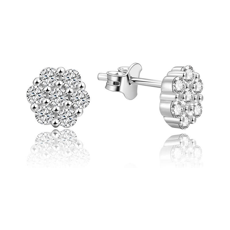 Beneto Strieborné náušnice kvetinky AGUP1189 66579236