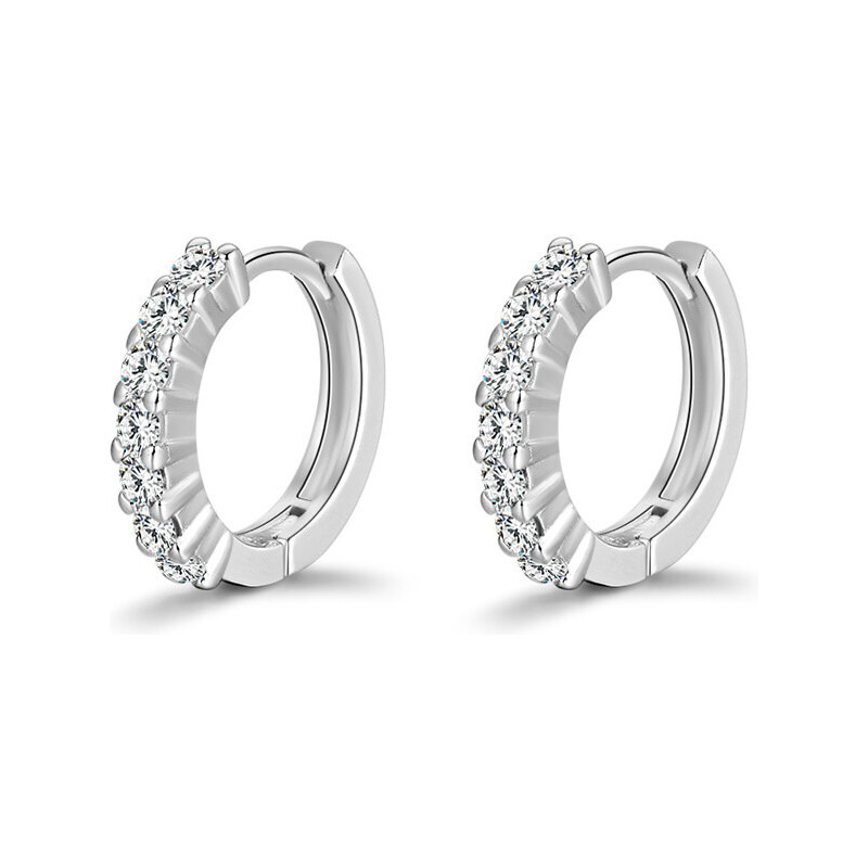 Beneto Kruhové strieborné náušnice AGU1152 66580532