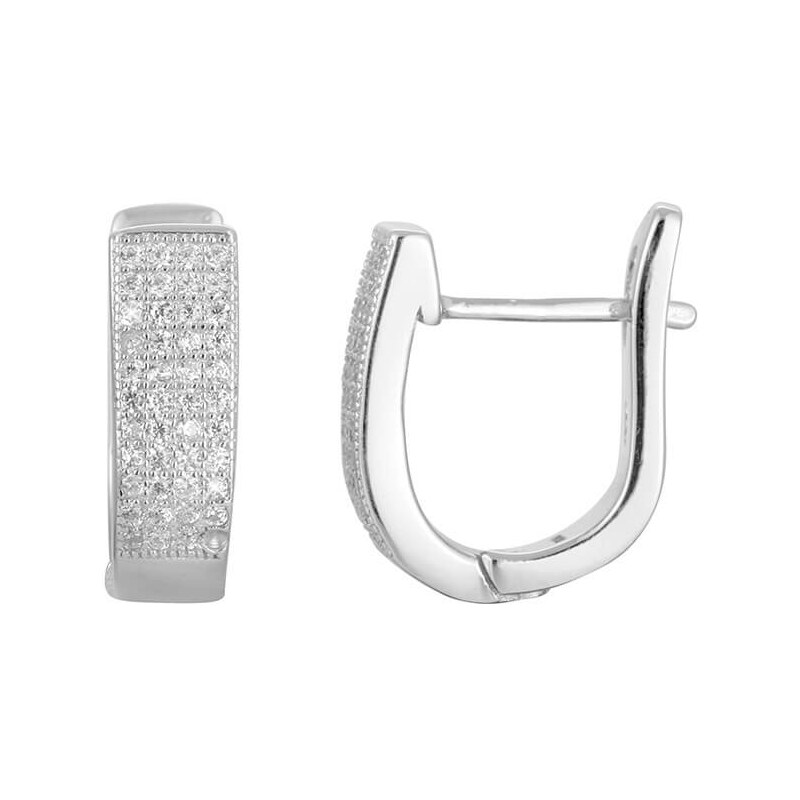 Beneto Strieborné náušnice s kryštálmi AGU1165 66587435