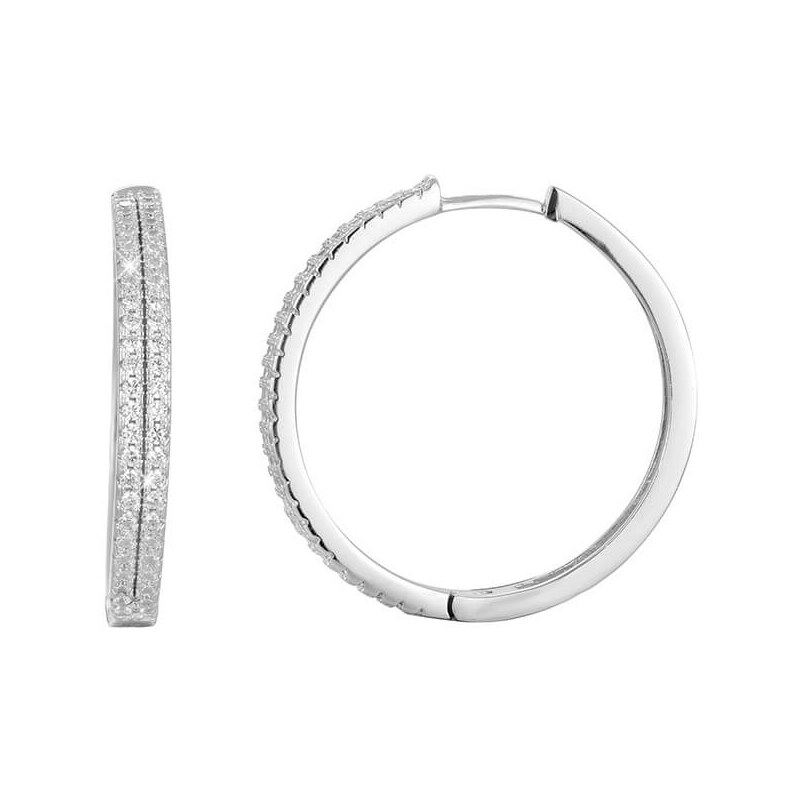 Beneto Kruhové strieborné náušnice AGU1153 66583540