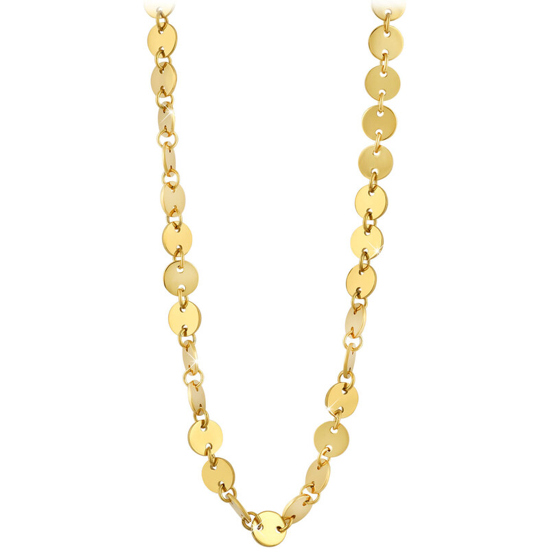 Troli Štýlový peniažkový náhrdelník z pozlátenej ocele 66589897