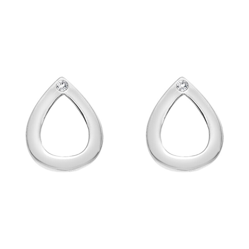 Hot Diamonds Strieborné kvapkovej náušnice s pravými diamantmi Amulets 66588834