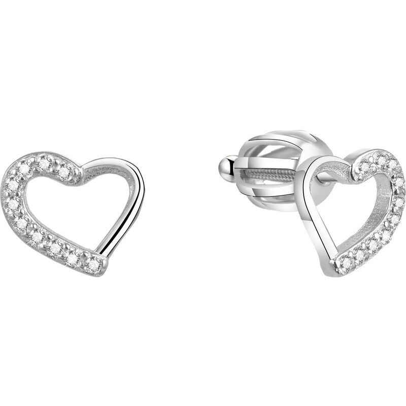 Beneto Strieborné srdiečkové náušnice AGUP1423S 66589533