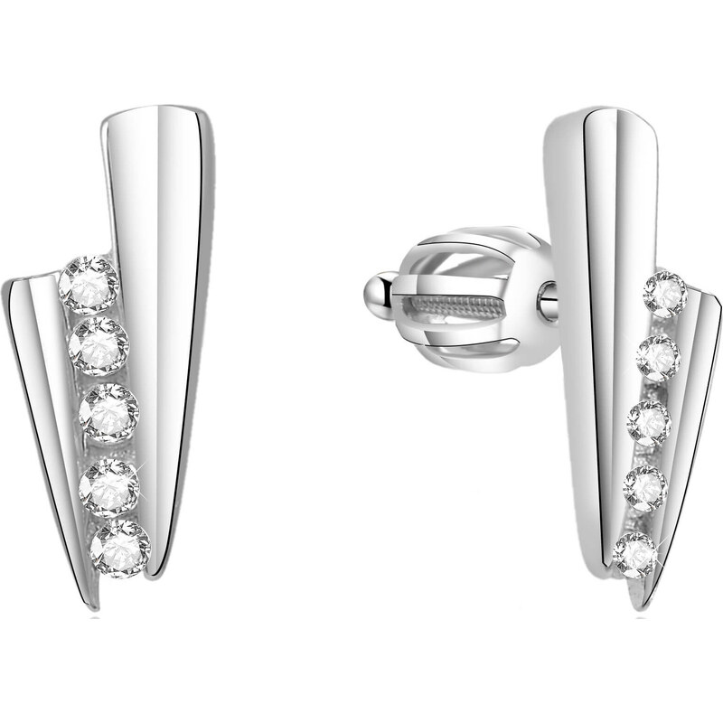 Beneto Strieborné trblietavé náušnice AGUP1435S 66587959