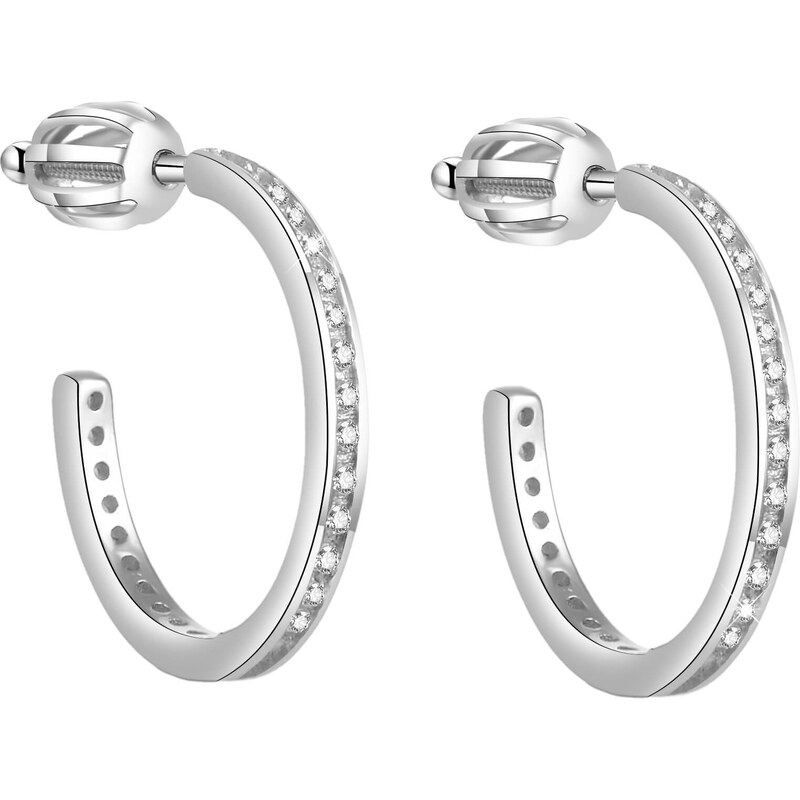 Beneto Strieborné náušnice kruhy AGUP1454S 66580341