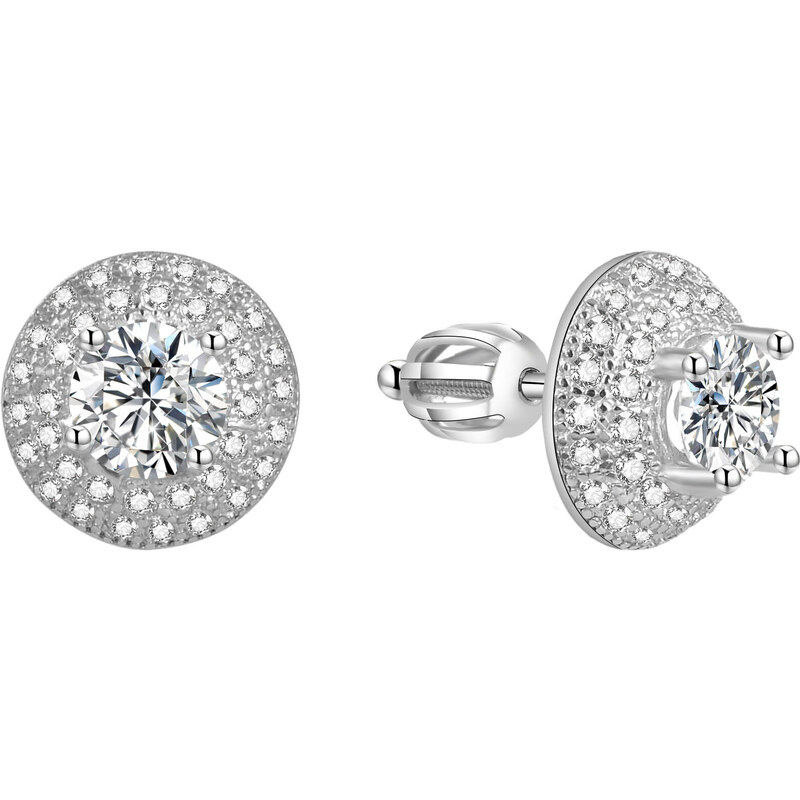 Beneto Strieborné náušnice so zirkónmi AGUP1599S 66582249