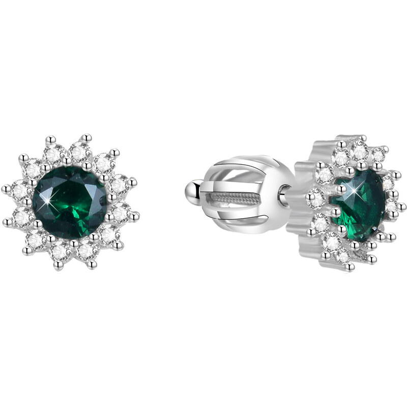 Beneto Strieborné náušnice so zirkónmi AGUP1609S 66581187