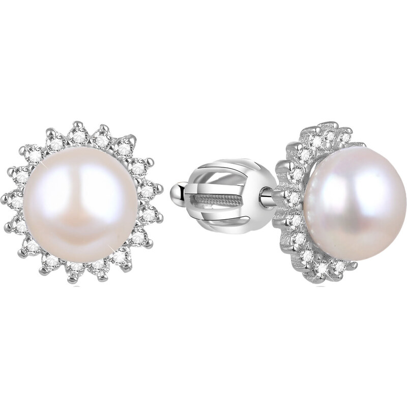 Beneto Strieborné náušnice s pravou perlou AGUP1656PS 66595398