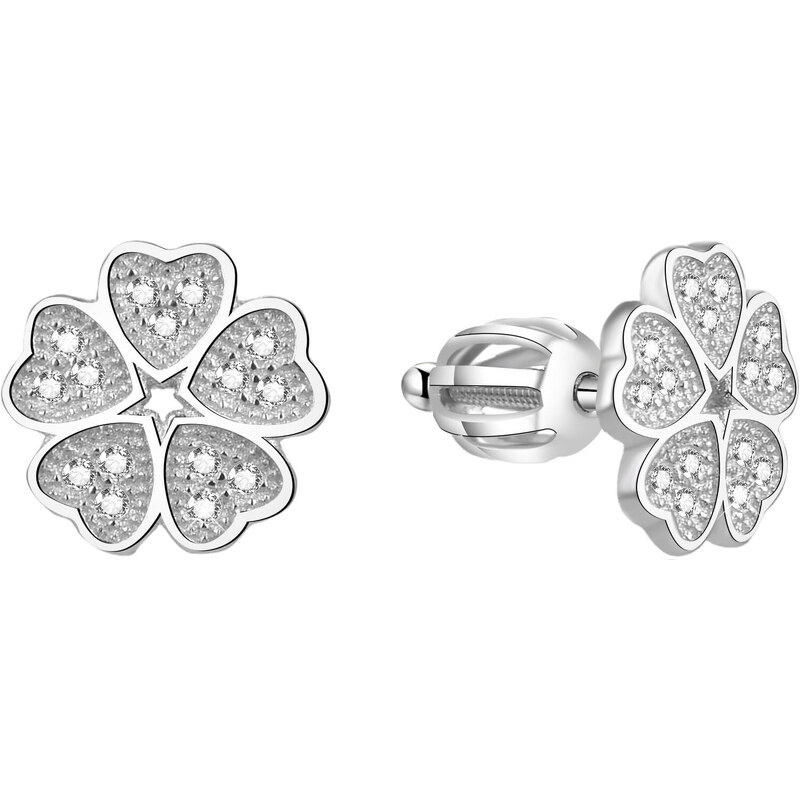 Beneto Strieborné náušnice so zirkónmi AGUP1590S 66592562