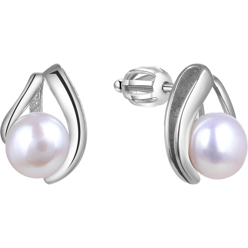 Beneto Strieborné náušnice s pravou perlou TAGUP1665PS 66581598