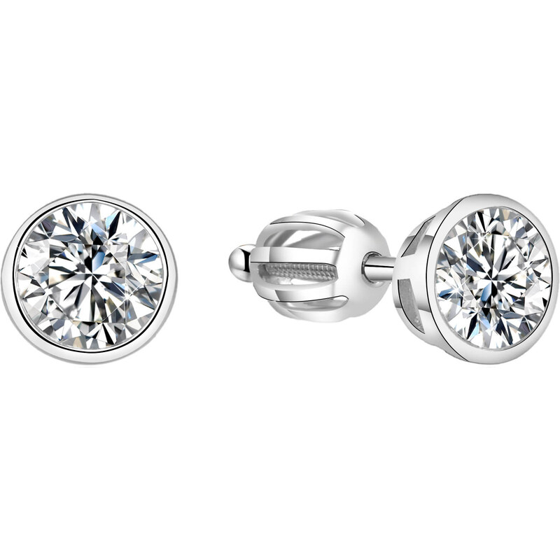 Beneto Strieborné náušnice s trblietavým zirkónom AGUP1714S 66579559