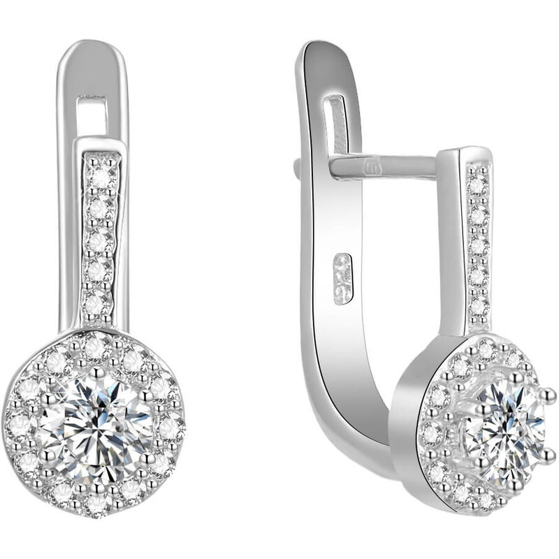 Beneto Strieborné náušnice s kryštálmi AGUC1835 66590526