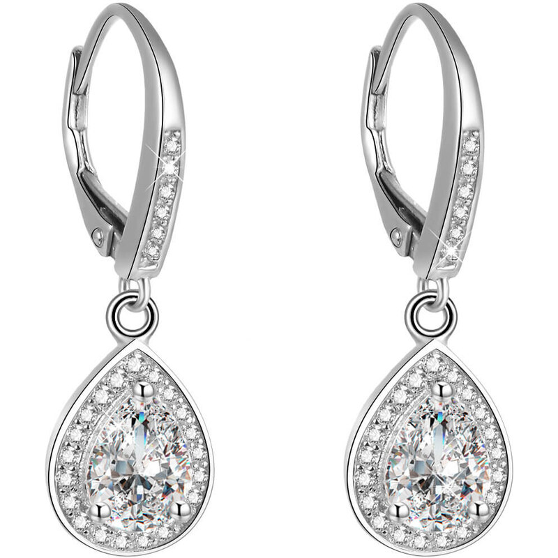 Beneto Strieborné náušnice s kryštálmi AGUC1836 66579615