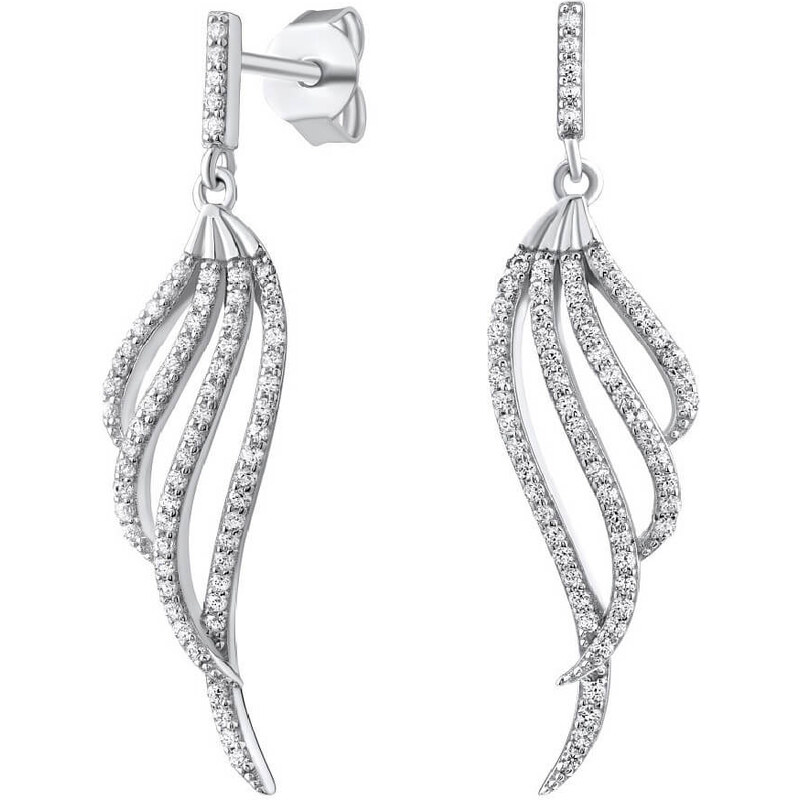 Silvego Luxusné strieborné náušnice Vlnky MW01861B 66584173