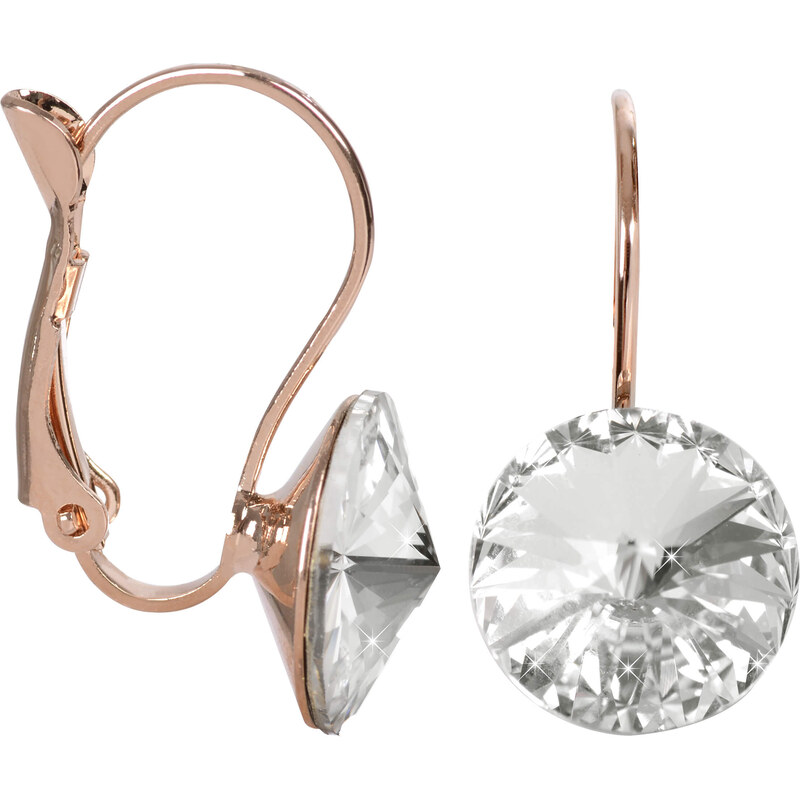 Levien Bronzové náušnice s kryštálmi Rivoli Crystal 66584920