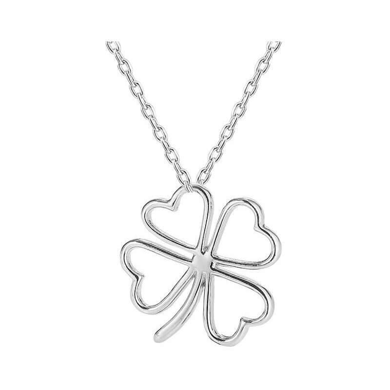 Beneto Strieborný náhrdelník so štvorlístkom AGS780 / 47 (retiazka, 66592315