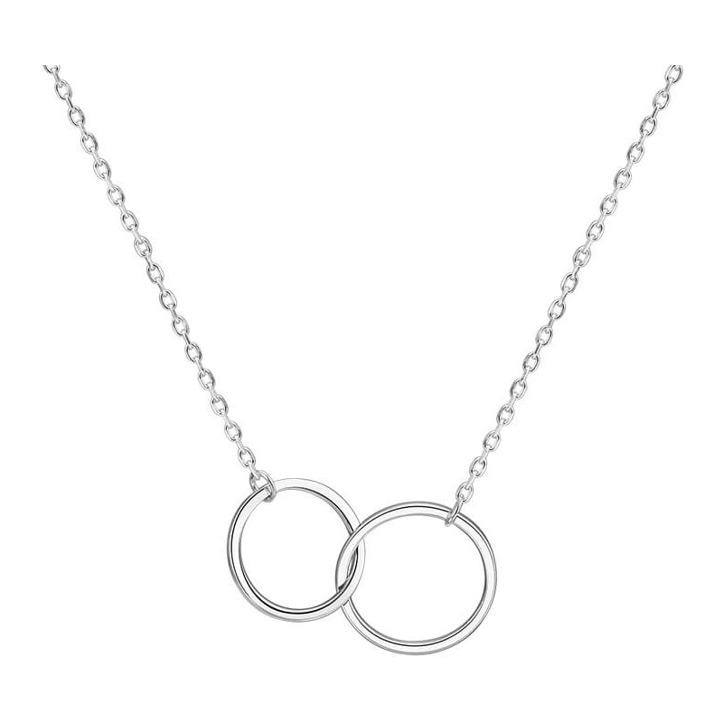 Beneto Strieborný náhrdelník s krúžkami AGS1132/47 66585189