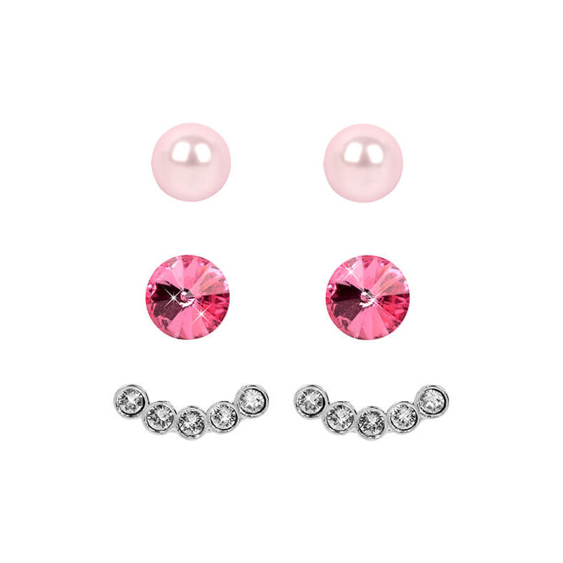 Levien Náušnice Set Ear Cuff 4 v 1 Rose Rosaline 66593983