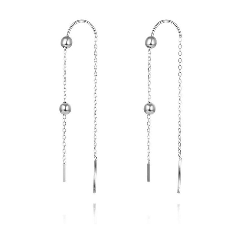 Beneto Dlhé strieborné náušnice AGUV1963 66583044